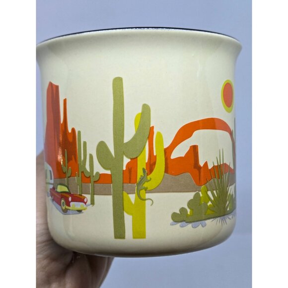 Vintage Camp Casual Southwest Desert Landscape Ceramic Mug Camping Outdoors - Picture 7 of 13